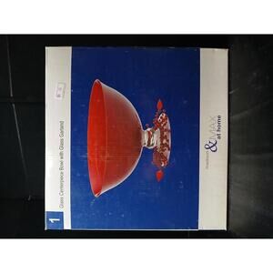 Madison & Max Glass Centerpiece Bowl with with Glass Garland - Amber